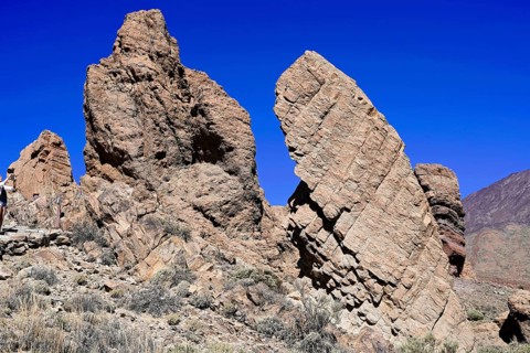 On the way to Mount Teide, El Teide, Pico del Teide, Volcano in the Teide National Park on