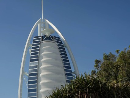 The Burj Al Arab Hotel in Dubai, known for its iconic design and luxurious facilities, dubai, arab