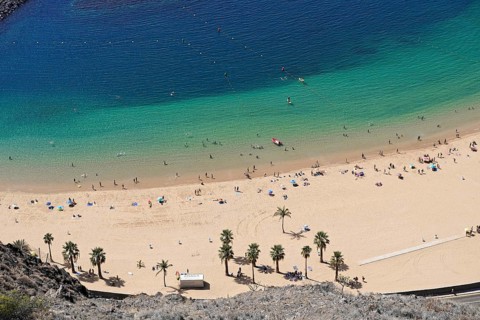 Sandy beach beach Playa de Las Teresitas, near San Andres, Tenerife, Canary Islands, Spain, Europe,