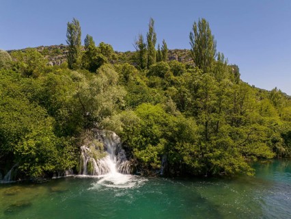 Roski Waterfall, Roski Slap, Krka National Park, Krka Waterfalls, Dalmatia, Croatia, Europe