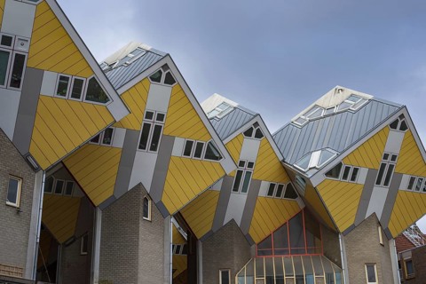 Cube houses, Rotterdam, Zuid-Holland, Netherlands