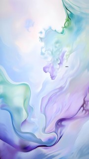 Abstract illustration embodies mindfulness meditation with gentle swirling patterns in pastel