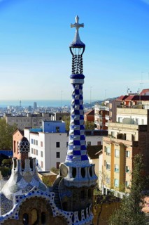 Antoni Gaudi, Park Gueell, UNESCO World Heritage Site, Barcelona, Catalonia, Spain, Europe, Iconic