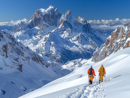 Mountain climber with full equipment climbing, ai generated, AI generated