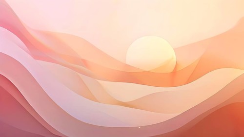 Abstract illustration embodies mindfulness meditation with gentle swirling patterns in pastel