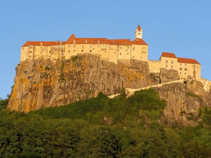 Riegersburg in the evening light, near Riegersburg, Styria, Austria, Europe