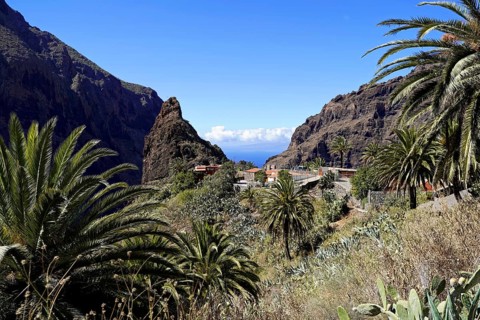 Mountain village Masca, Masca Gorge, Montana Teno Mountains, Tenerife, Canary Islands, Spain,