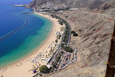 Sandy beach beach Playa de Las Teresitas, near San Andres, Tenerife, Canary Islands, Spain, Europe,