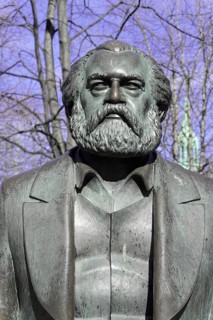 Bronze figures of Karl Marx and Friedrich Engels, Marx-Engels-Forum, Berlin, Germany, Europe,