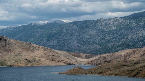 Paska Vrata, lunar landscape, island of Pag, Zadar, Dalmatia, Croatia, Europe
