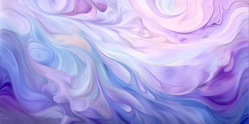 Abstract illustration embodies mindfulness meditation with gentle swirling patterns in pastel