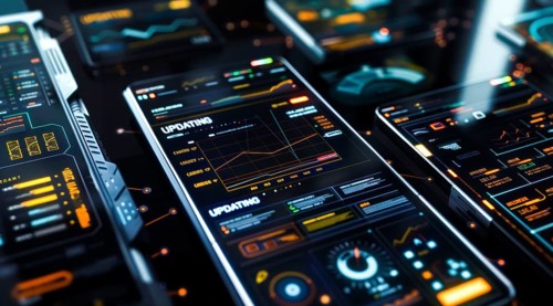 Computer and business security concept, system updates and privacy protection, AI generated