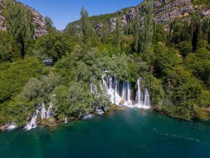 Roski Waterfall, Roski Slap, Krka National Park, Krka Waterfalls, Dalmatia, Croatia, Europe