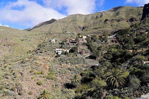 Mountain village Masca, Masca Gorge, Montana Teno Mountains, Tenerife, Canary Islands, Spain,
