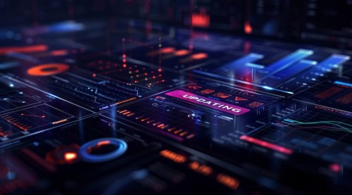 Computer and business security concept, system updates and privacy protection, AI generated