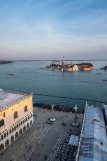 Evening atmosphere, Doge's Palace and St Mark's Square, Isola di San Giorgio Maggiore with San