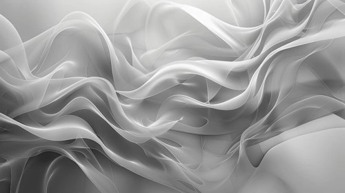 Abstract grey wavy patterns creating a smooth and ethereal appearance, AI generated