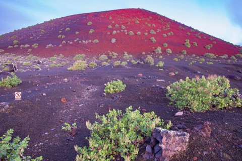 Caldera Colorada, Parque Natural de Los Volcanes, near Masdache, Lanzarote, Canary Islands, Spain,