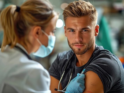 Vaccination against diseases in third world countries, AI generated