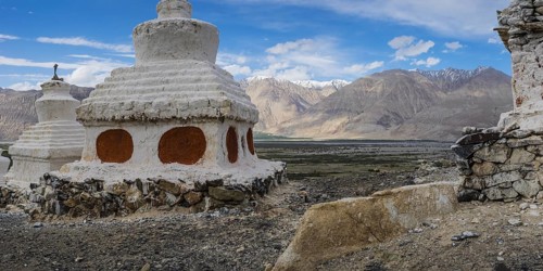 Tschoerten near Hunder, Nubra Valley, Ladakh, Jammu and Kashmir, Indian Himalayas, North India,