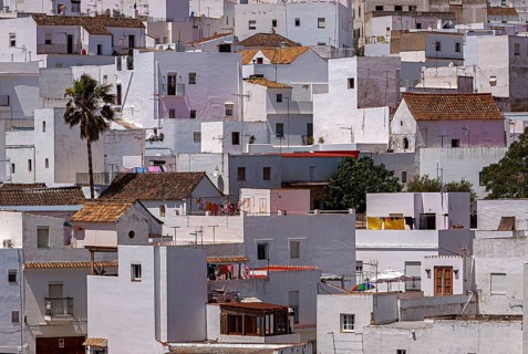 Residential buildings in the old town, Arcos, Andalusia, Spain, Europe