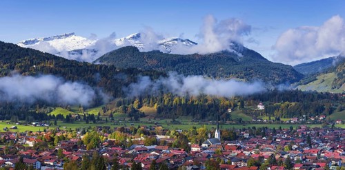 Oberstdorf, Oberallgaeu, Bavaria, Germany, behind Hoher Ifen, 2230m, Gottesackerplateau, Toreck,
