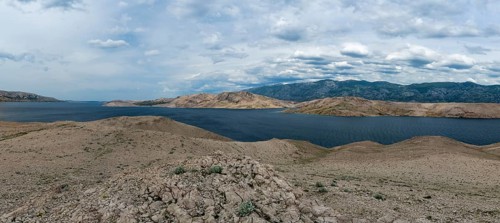 Paska Vrata, lunar landscape, island of Pag, Zadar, Dalmatia, Croatia, Europe