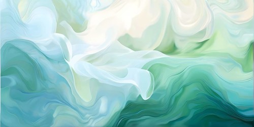 Abstract illustration embodies mindfulness meditation with gentle swirling patterns in pastel