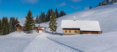 Panorama Hoehenweg, Kleinwalsertal, Allgaeu Alps, Vorarlberg, Austria, Europe