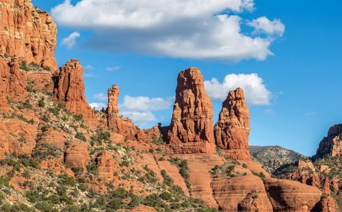 Red rock sandstone formations of Sedona, Arizona, United States of America, USA, North America
