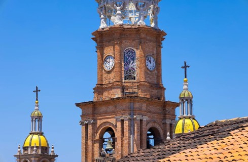 Puerto Vallarta church Parish Our Lady of Guadalupe near Malecon, beaches and historic city center