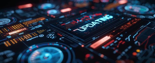 Computer and business security concept, system updates and privacy protection, AI generated