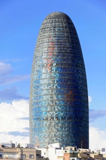 The Tower of Glory, formerly called Torre Agbar, in the Poblenou neighbourhood of Barcelona, Spain,