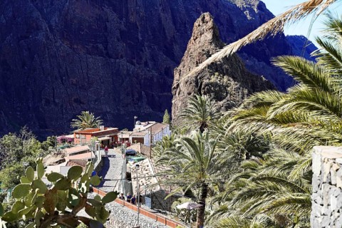 Mountain village Masca, Masca Gorge, Montana Teno Mountains, Tenerife, Canary Islands, Spain,