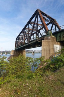 Architecture, Victoria Bridge over the Saint Lawrence River, Province of Quebec, Canada, North