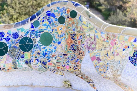 Antoni Gaudi, Park Guell, UNESCO World Heritage Site, Barcelona, Catalonia, Spain, Europe,
