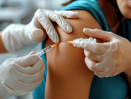 Vaccination against diseases in third world countries, AI generated