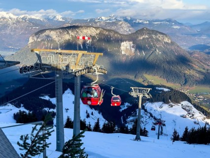 Cable car to the Hohe Salve in winter, Tyrol, Austria, Europe