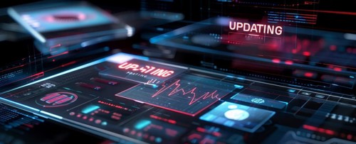 Computer and business security concept, system updates and privacy protection, AI generated