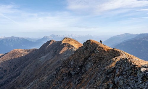 Mountaineer on the Grad, Venet crossing, Oetztal Alps, Tyrol, Austria, Europe