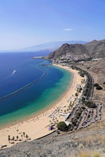 Sandy beach beach Playa de Las Teresitas, near San Andres, Tenerife, Canary Islands, Spain, Europe,