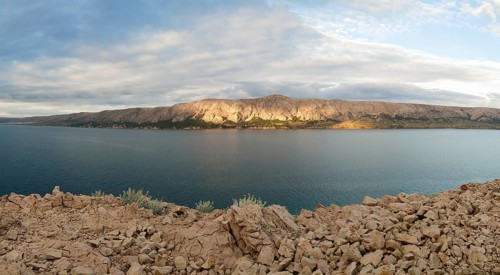 Morning atmosphere on the coast of the island of Pag, Zadar, Dalmatia, Croatia, Europe