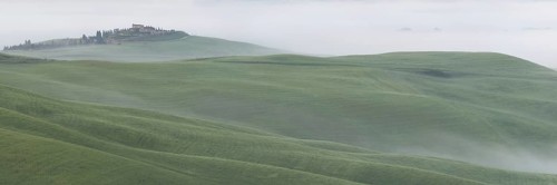 Landscape at sunrise around Volterra, Province of Pisa, Tuscany, Italy, Europe