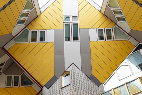 Cube houses, Rotterdam, Zuid-Holland, Netherlands