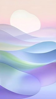 Abstract illustration embodies mindfulness meditation with gentle swirling patterns in pastel