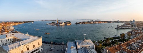 Evening atmosphere, Doge's Palace and St Mark's Square, Isola di San Giorgio Maggiore with San