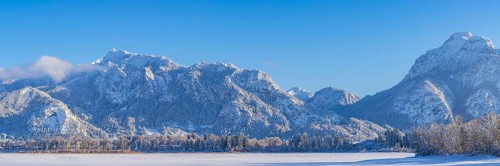 Neuschwanstein Castle near Hohenschwangau, Romantic Road, Ostallgaeu, Bavaria, Germany, Europe