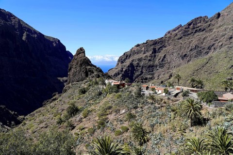 Mountain village Masca, Masca Gorge, Montana Teno Mountains, Tenerife, Canary Islands, Spain,