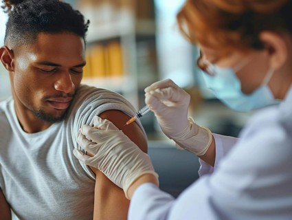 Vaccination against diseases in third world countries, AI generated
