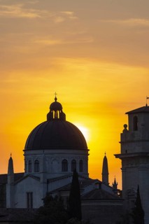 Sunset, Parraccia di San Giorgio church in Braida and the Campanile di San Giorgio tower in Braida,